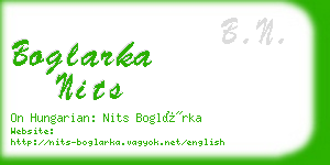 boglarka nits business card